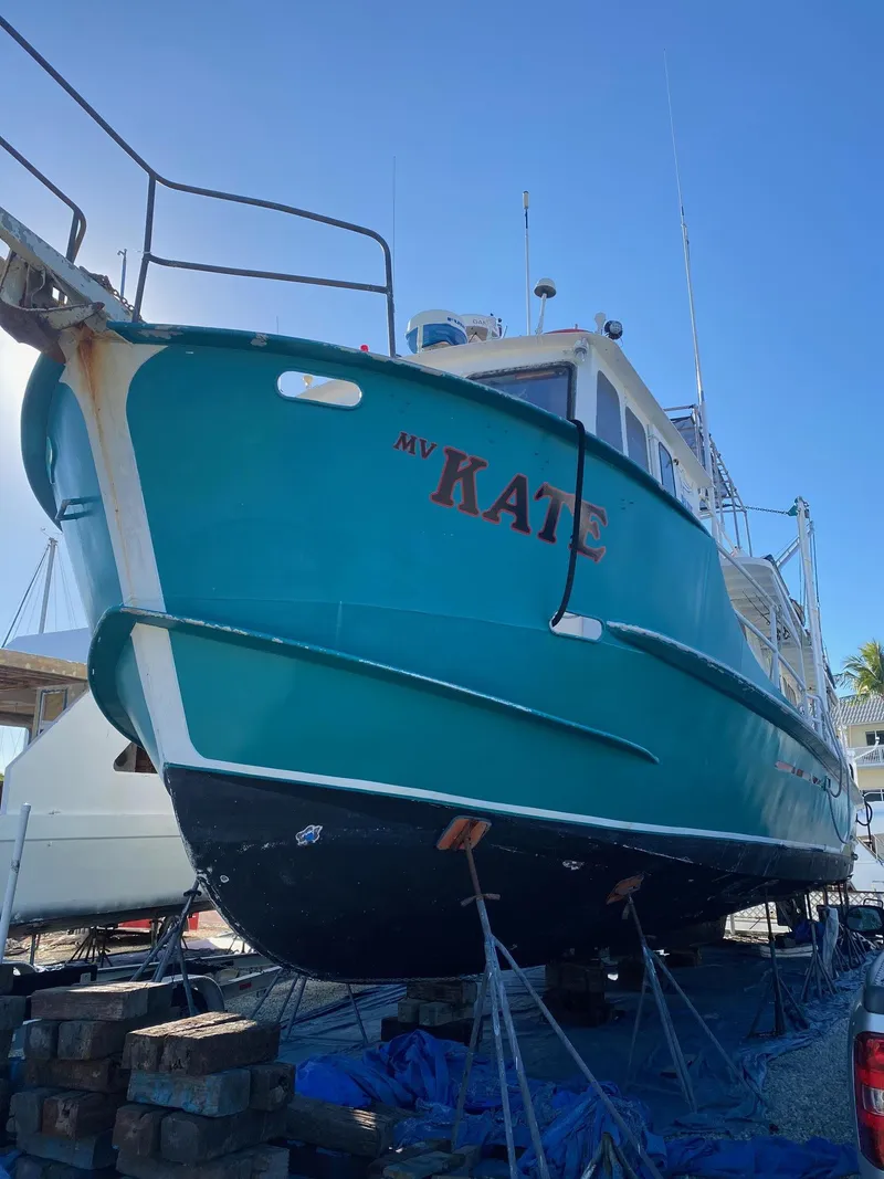 Slide: The Image of Custom 1970 dive vessel MV Kate on dry dock for maintenance. - 3