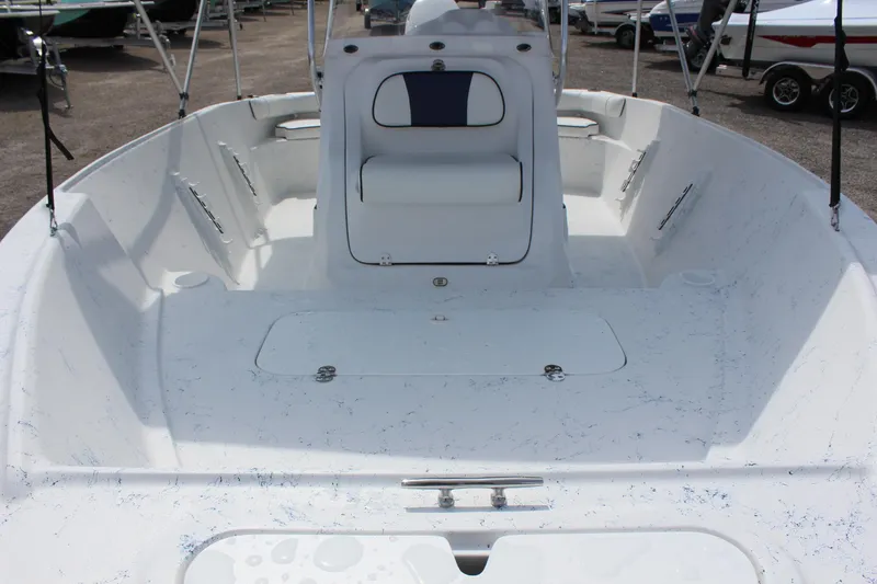 Slide: The Image of 2022 ALK2 Powerboats 18 CRS, white interior, spacious deck, modern design. - 9