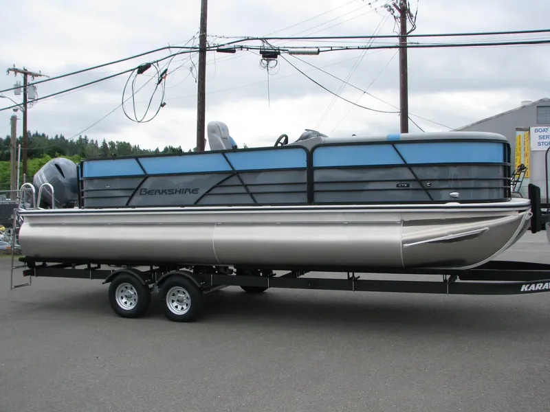 The Image of 2022 Berkshire 24CL2 CTS pontoon boat on a trailer. - 0