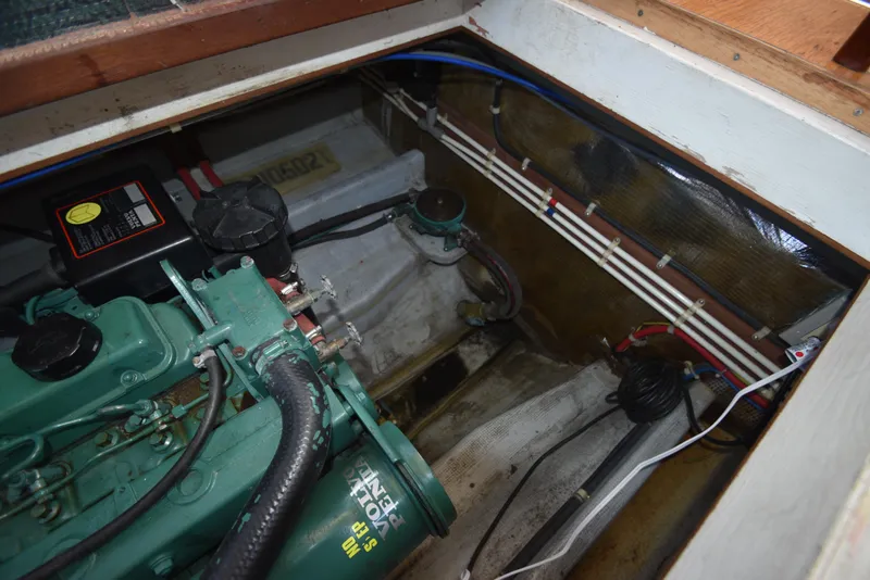 Slide: The Image of Engine compartment of a 2001 Camano 31 Trawler with Volvo Penta engine. - 11