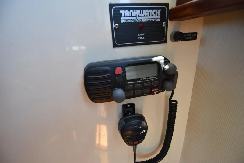 Slide: The Image of TankWatch alert system and radio on 2001 Camano 31 Trawler. - 22