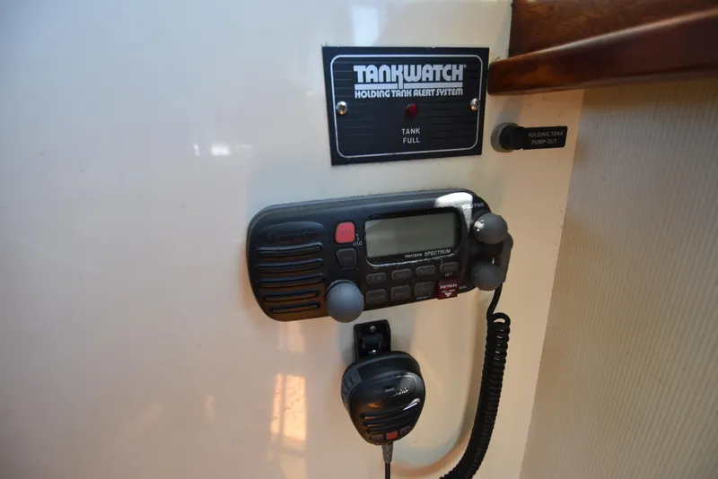 Slide: The Image of TankWatch alert system and radio on a 2001 Camano 31 Trawler. - 24