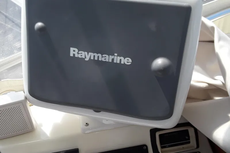 Slide: The Image of Raymarine equipment on 1987 Blackfin 36 Convertible boat. - 29