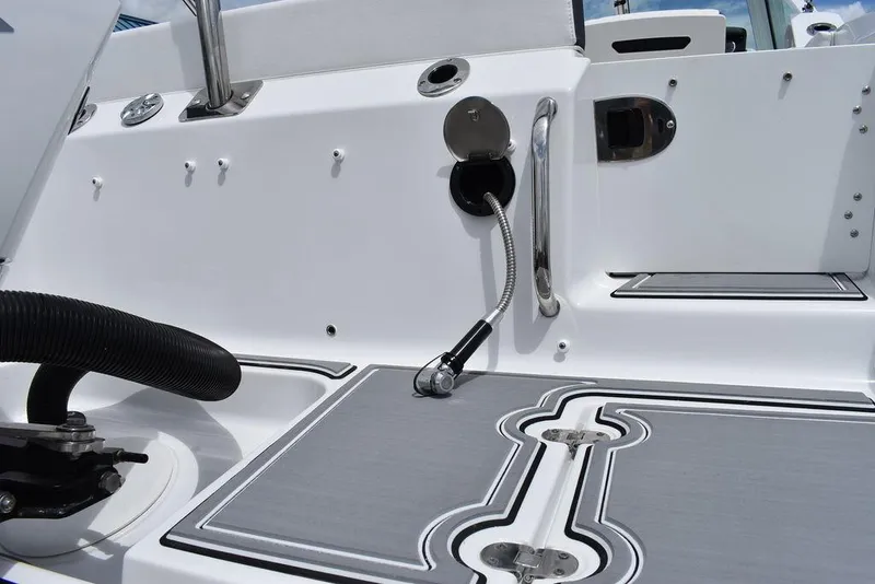 Slide: The Image of 2023 Blackfin 232 DC boat deck with fittings and accessories. - 16