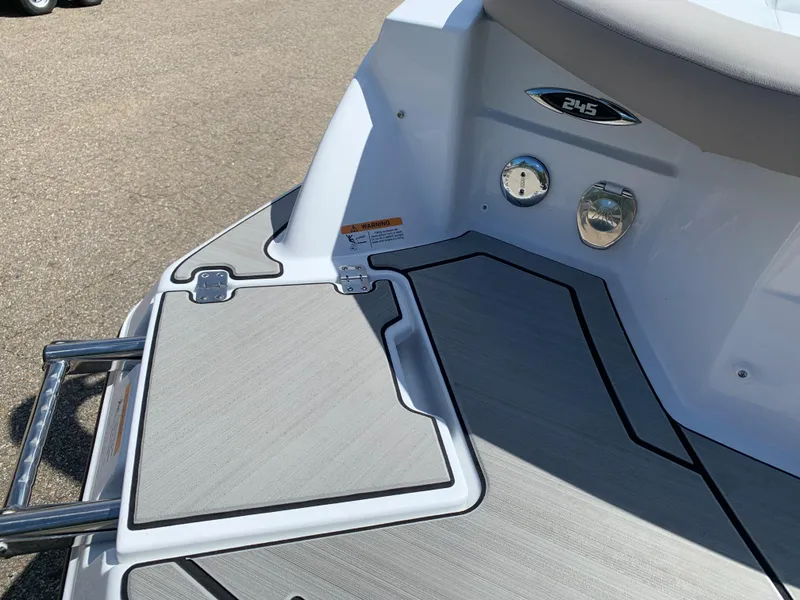 Slide: The Image of 2023 Glastron GTD 245 boat deck with swim platform and ladder. - 10