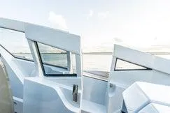 Slide: The Image of 2023 Fairline F//Line 33 Outboard interior with seating and sink. - 18
