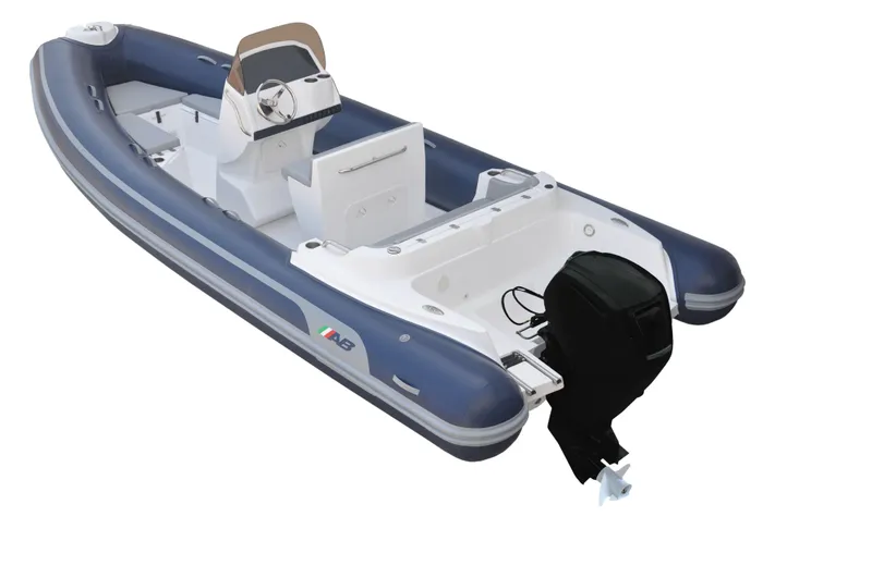 Slide: The Image of 2024 AB Inflatables 21 VST boat with outboard motor. - 3