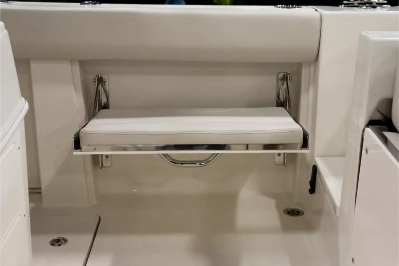 Slide: The Image of 2023 Sailfish 316 DC fold-down seat in white. - 18