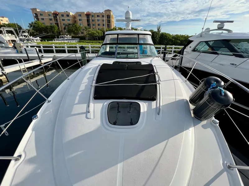 Slide: The Image of 2007 Sea Ray 40 Sundancer yacht docked at marina. - 6