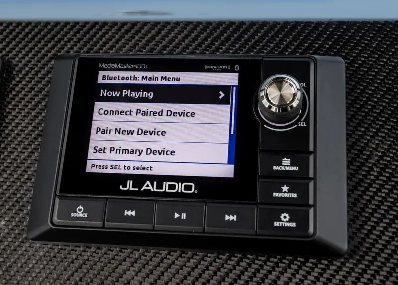 Slide: The Image of JL Audio MediaMaster 100s Bluetooth interface on Skipper-BSK 38NC 2024 boat. - 36