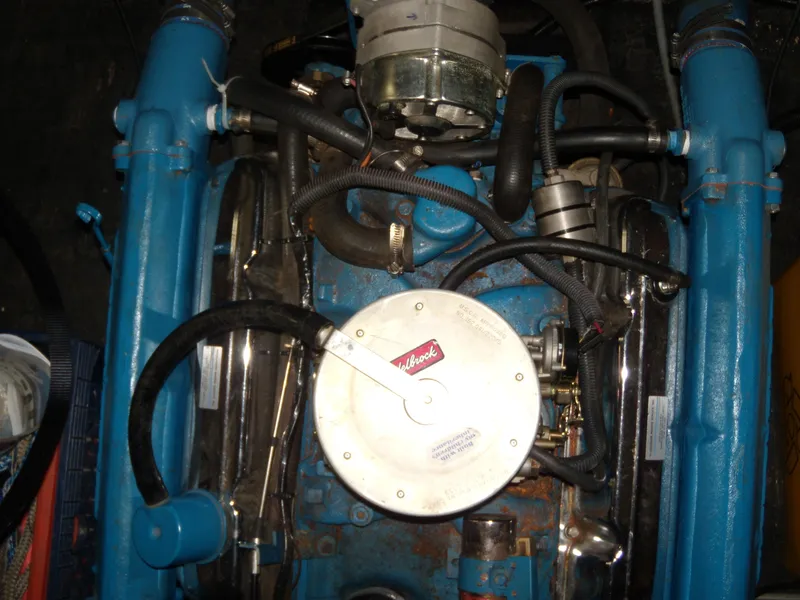 Slide: The Image of 1970 Century Mark II engine, blue, top view. - 12