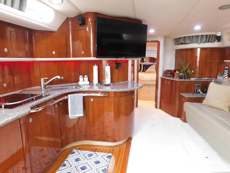 Slide: The Image of Luxurious interior of a 2004 Sea Ray 600 Sun Sport yacht. - 19