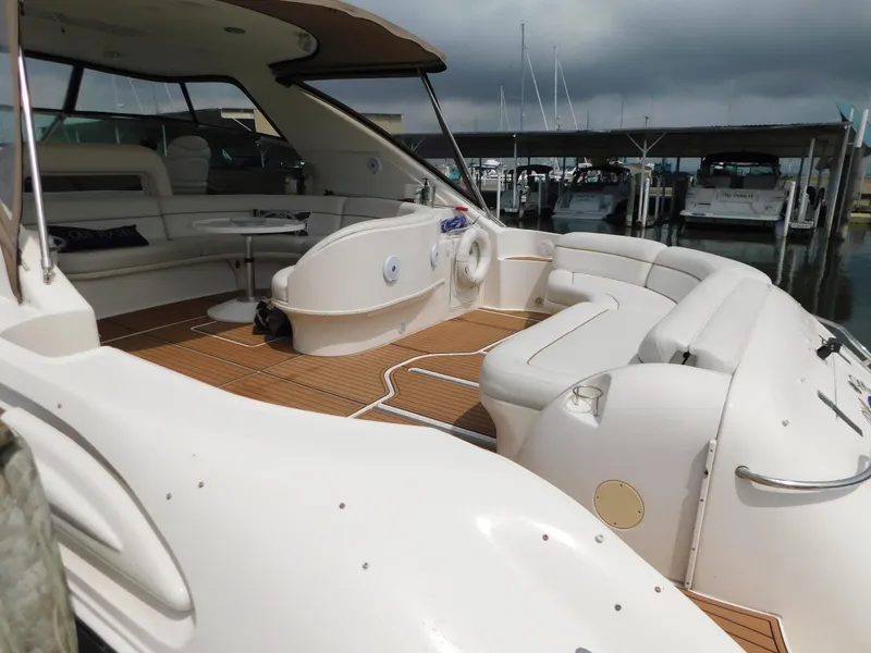Slide: The Image of 2004 Sea Ray 600 Sun Sport yacht at dock. - 6