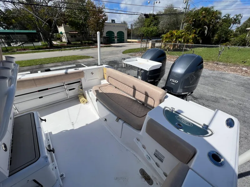 Slide: The Image of 2020 Sportsman Heritage 251 Center Console boat with twin Yamaha 150 engines. - 27