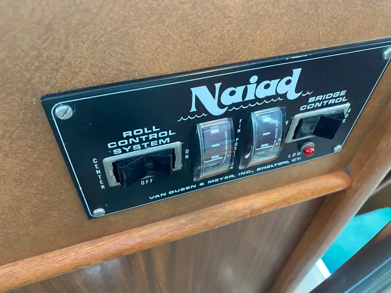 Slide: The Image of Control panel of 1983 Hatteras 53 Motor Yacht with Naiad roll control system. - 3