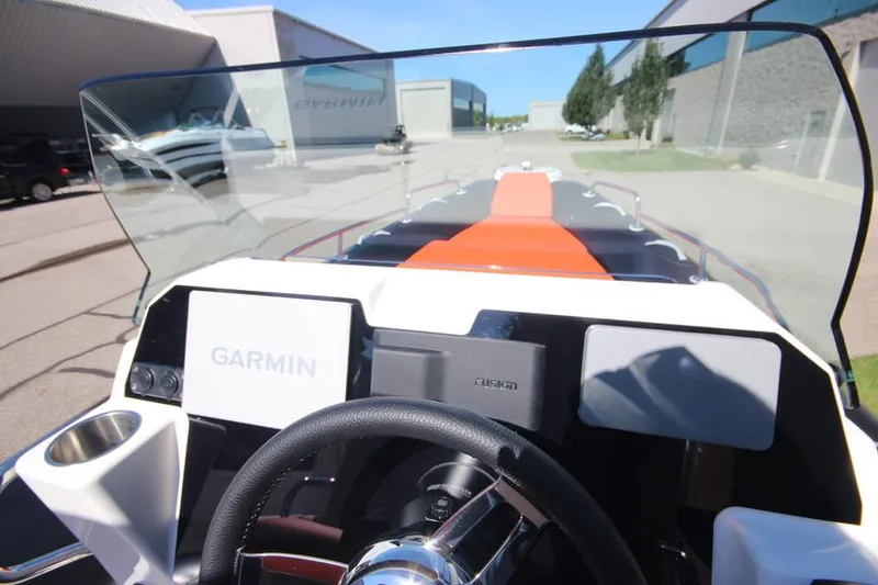 Slide: The Image of 2022 Zodiac Medline 7.5 NEO boat dashboard with Garmin navigation system. - 21