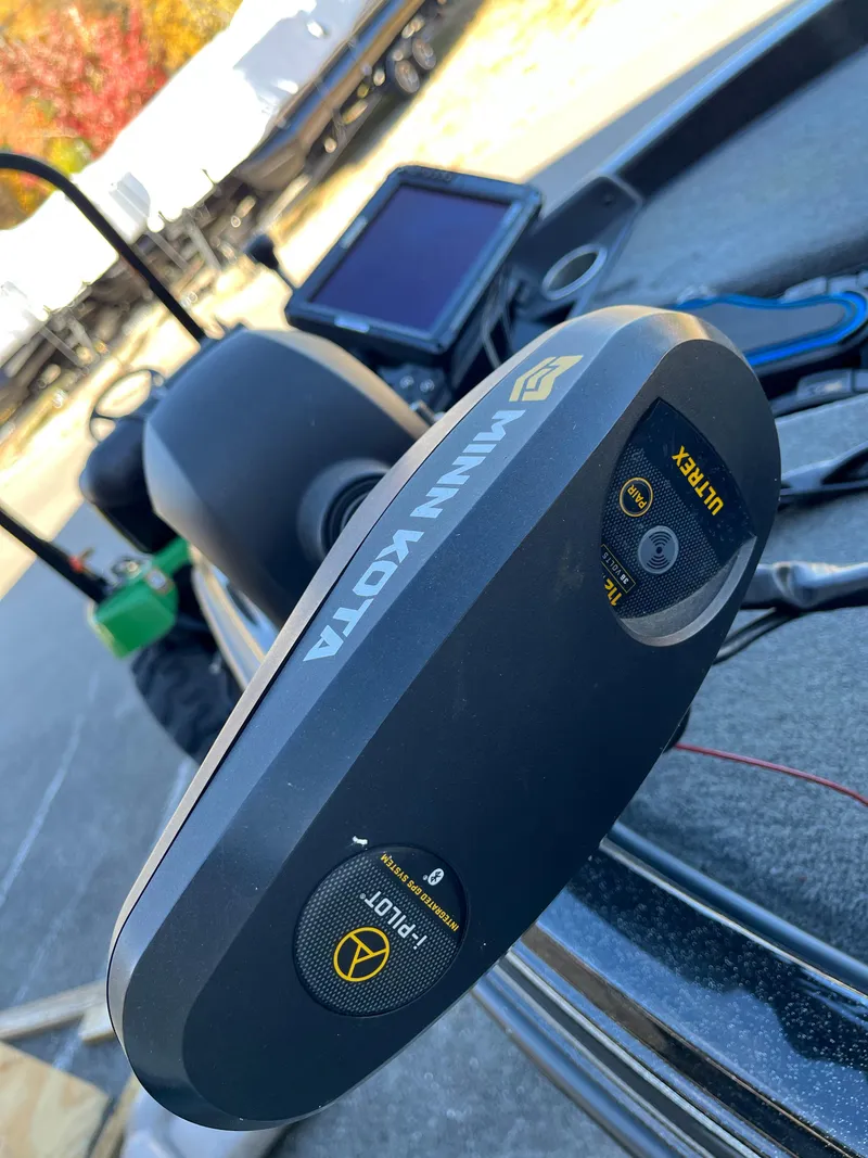 Slide: The Image of Minn Kota Ulterra trolling motor on a 2018 Phoenix 21 boat. - 2