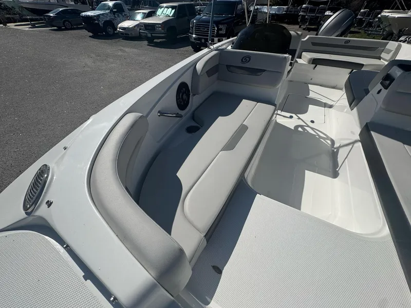 Slide: The Image of 2025 Hurricane SS185 boat interior with spacious seating and modern design. - 6