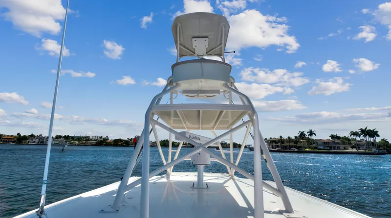 Slide: The Image of 2018 HCB 53 Sueños boat on water with clear blue sky. - 20