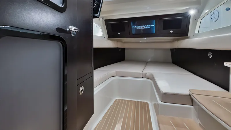 Slide: The Image of Interior cabin of 2018 HCB 53 Sueños luxury boat with modern amenities. - 22