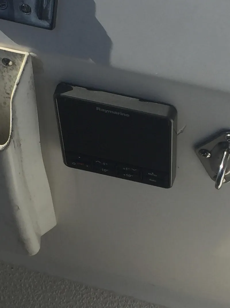 Slide: The Image of 1980 Tartan 33 boat control panel and equipment. - 10