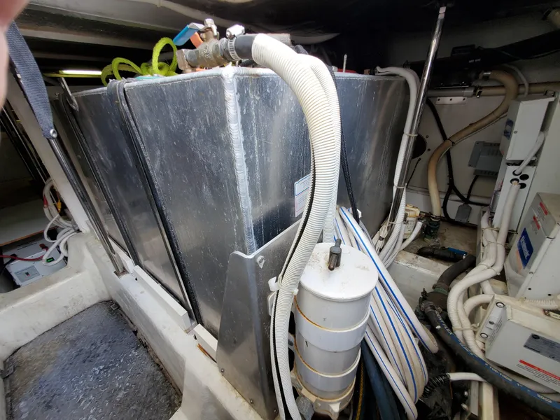 Slide: The Image of Engine room of a 2003 Carver 570 Voyager Pilothouse yacht. - 23