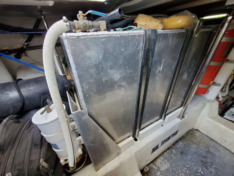 Slide: The Image of Engine compartment of a 2003 Carver 570 Voyager Pilothouse yacht. - 24