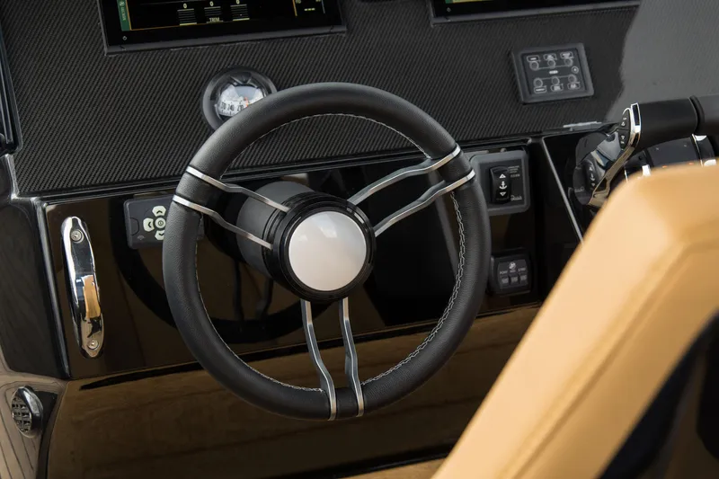 Slide: The Image of Steering wheel and dashboard of 2024 Skipper-BSK 38NC boat. - 41
