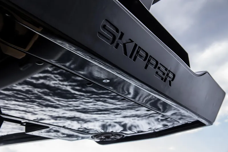 Slide: The Image of 2024 Skipper-BSK 38NC boat hull with Skipper logo. - 48