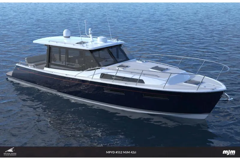 Slide: The Image of 2023 MJM 42 yacht cruising on calm waters. - 0