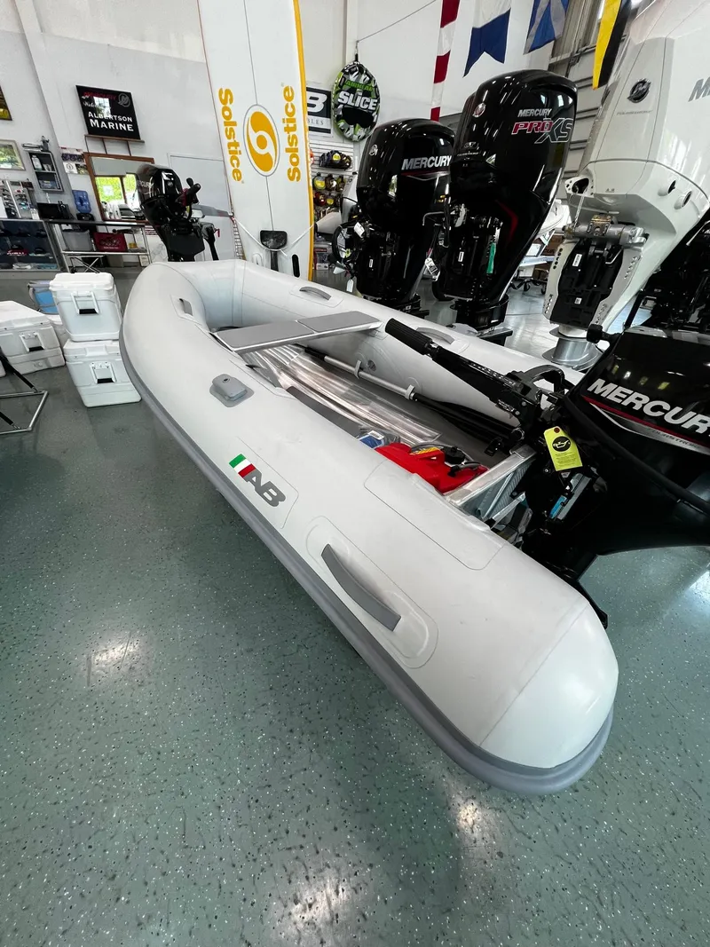 The Image of 2023 AB Inflatables Lammina 9 UL boat displayed in showroom. - 0