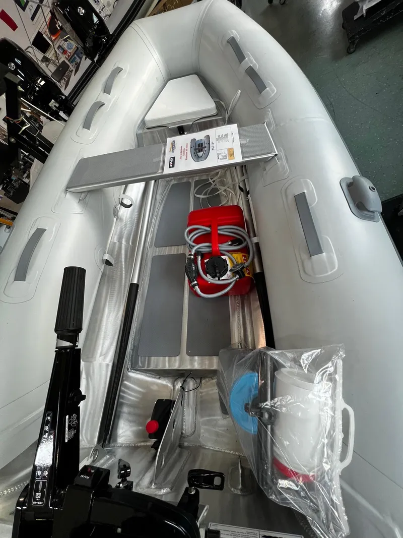 Slide: The Image of 2023 AB Inflatables Lammina 9 AL inflatable boat interior with accessories. - 4