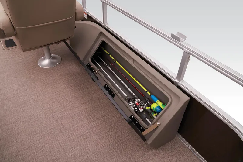 Slide: The Image of 2023 Sun Tracker SportFish 22 DLX fishing rod storage compartment - 31