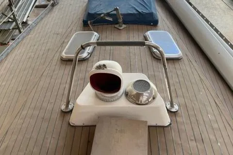 Slide: The Image of 1981 Nautor Swan 371 Sloop deck with hatches and ventilation. - 29