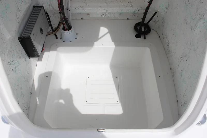 Slide: The Image of ALK2 Powerboats 25 CRX 2022 model interior compartment with wiring and equipment. - 19