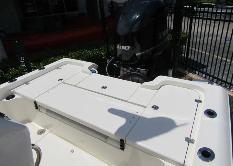 Slide: The Image of 2021 ShearWater 250 Carolina Bay boat with Yamaha 300 outboard motor. - 22