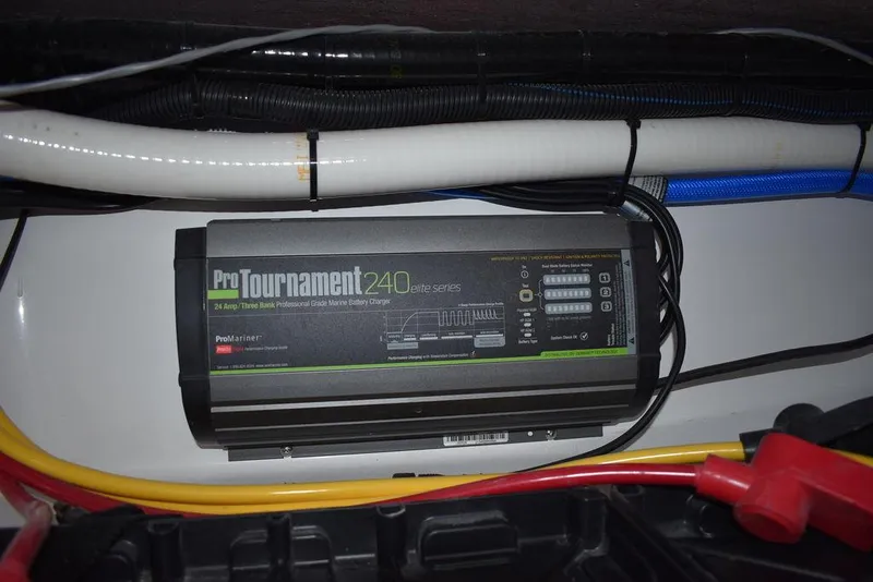Slide: The Image of Battery charger in a 2023 Blackfin 272CC boat. - 18