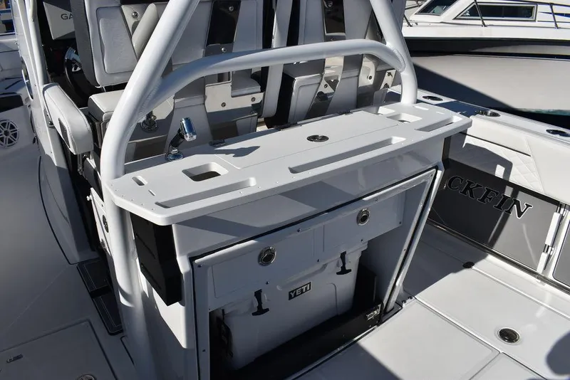 Slide: The Image of 2023 Blackfin 272CC center console with seating and storage. - 40