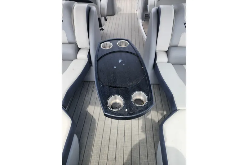 Slide: The Image of Interior of 2023 Viaggio Diamante 23U boat with cup holders and seating. - 37