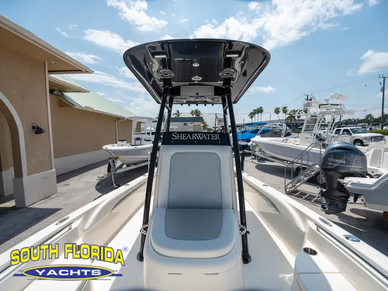 Slide: The Image of 2023 ShearWater 260 Carolina SS boat at South Florida Yachts dealership. - 15