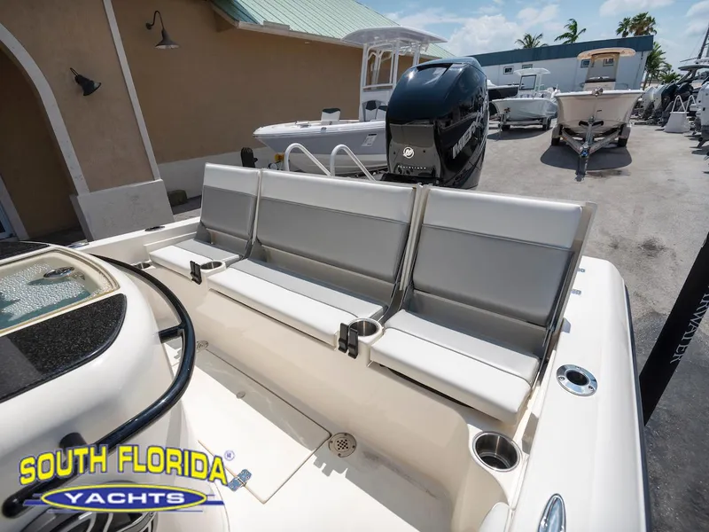 Slide: The Image of 2023 ShearWater 260 Carolina boat with seating, displayed at South Florida Yachts. - 27