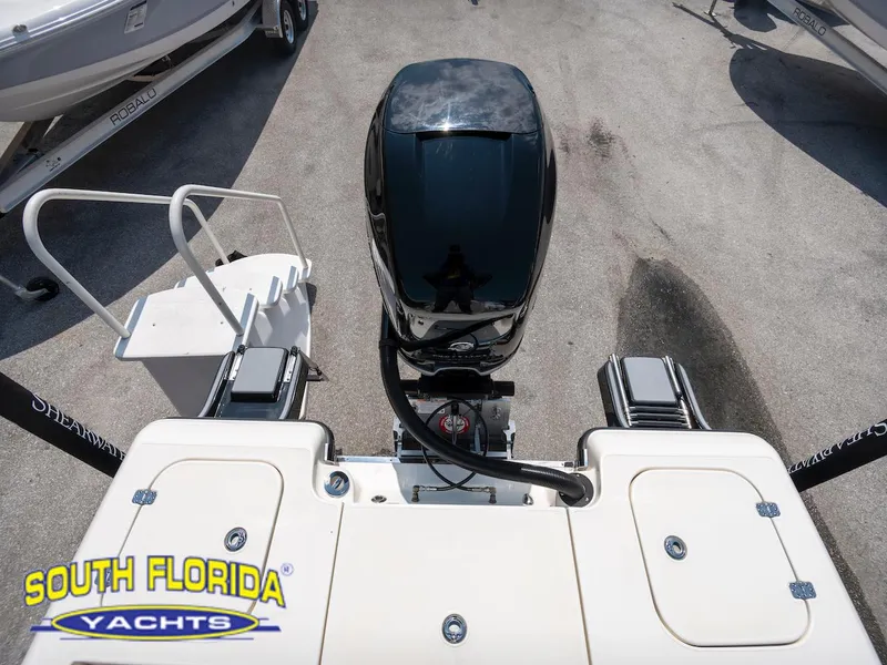 Slide: The Image of 2023 ShearWater 260 Carolina boat engine at South Florida Yachts dealership. - 30