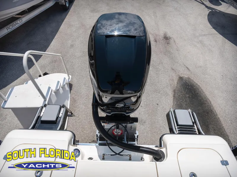 Slide: The Image of 2023 ShearWater 260 Carolina boat engine at South Florida Yachts dealership. - 31