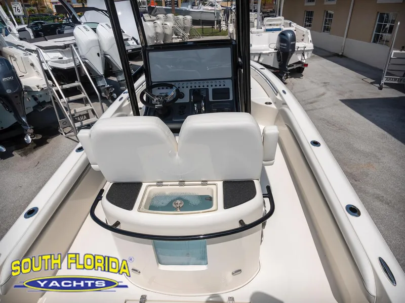 Slide: The Image of 2023 ShearWater 260 Carolina SS boat at South Florida Yachts dealership. - 32