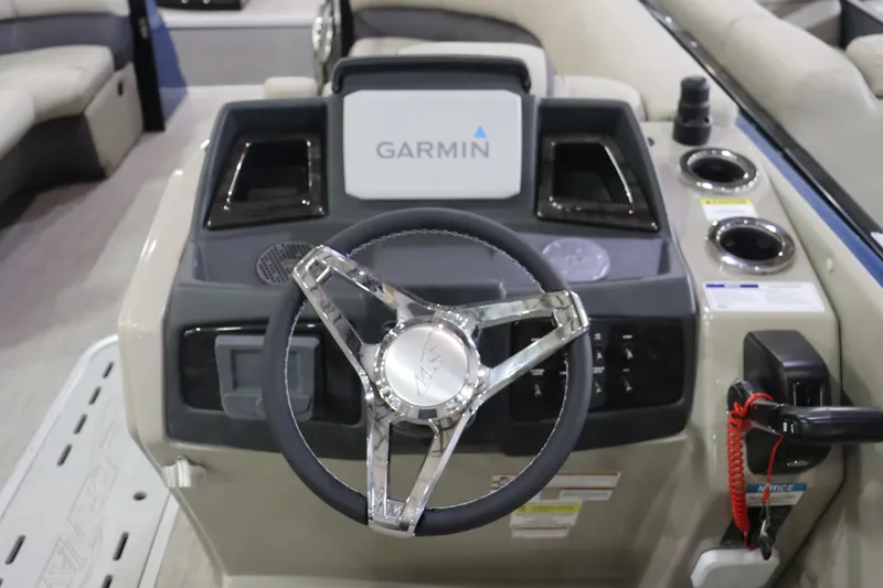 Slide: The Image of 2023 Silver Wave 2210 SW5 RLP boat dashboard with Garmin navigation system. - 9