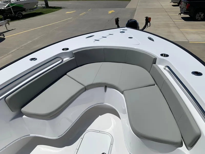 Slide: The Image of 2024 Cape Horn 24 XS boat with spacious bow seating area. - 10