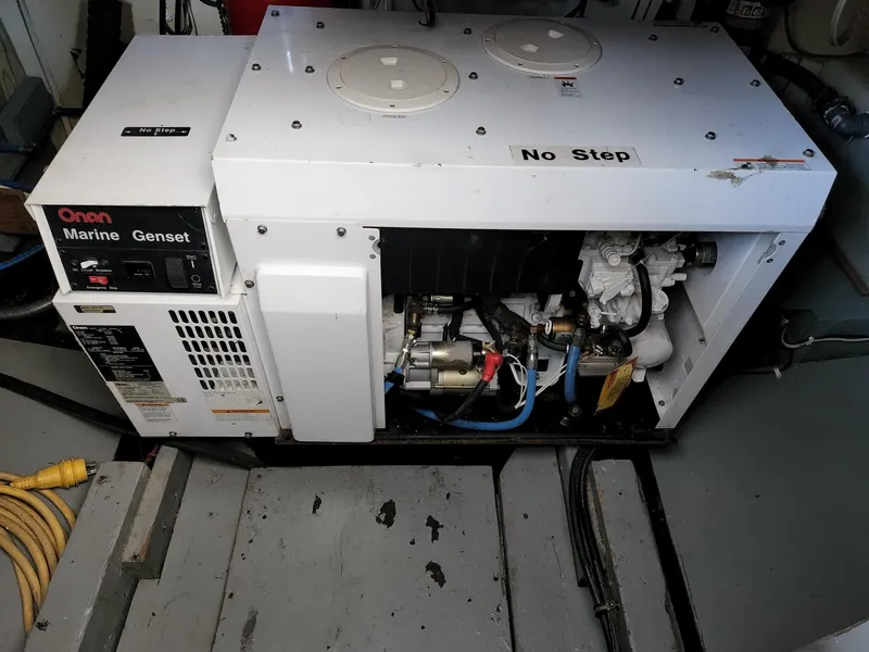 Slide: The Image of Marine generator in a 1980 Tuna Rose Brothers boat engine room. - 27