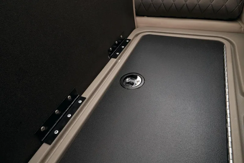 Slide: The Image of 2023 Sun Tracker Party Barge 22 RF DLX storage compartment. - 31