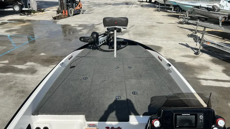 Slide: The Image of 2018 Bass Cat Pantera Classic fishing boat with trolling motor and spacious deck. - 10