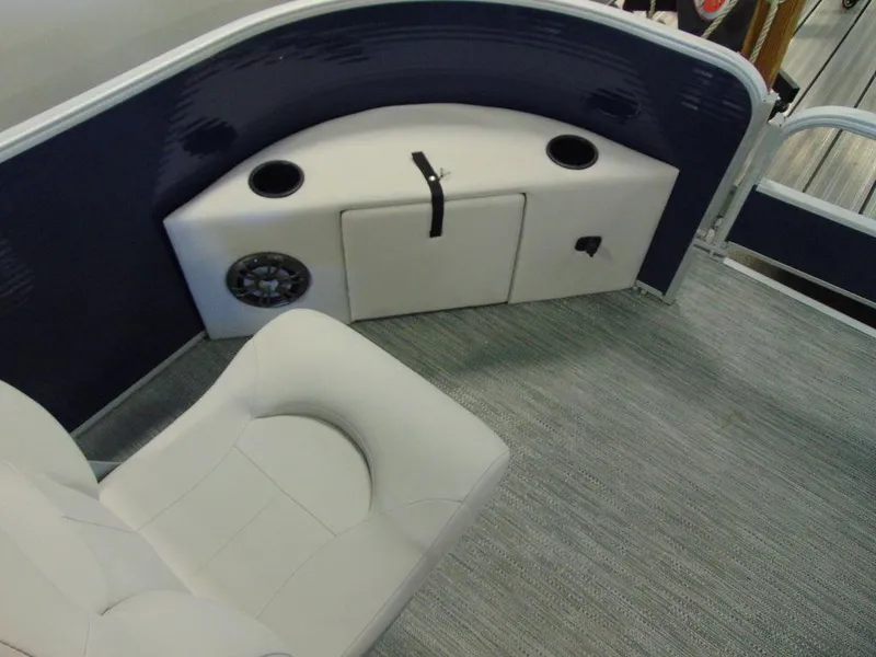 Slide: The Image of Interior of 2023 Godfrey Sweetwater Xperience 1680 FX pontoon boat with seating and storage. - 8